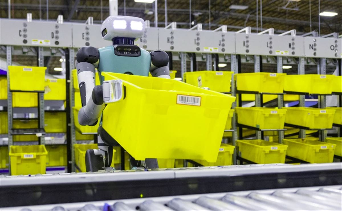 Amazon'un Robotik ve AI Stratejisi: Sequioa ve Endüstriyel İnovasyonu Amazon depo robotu Sequioa