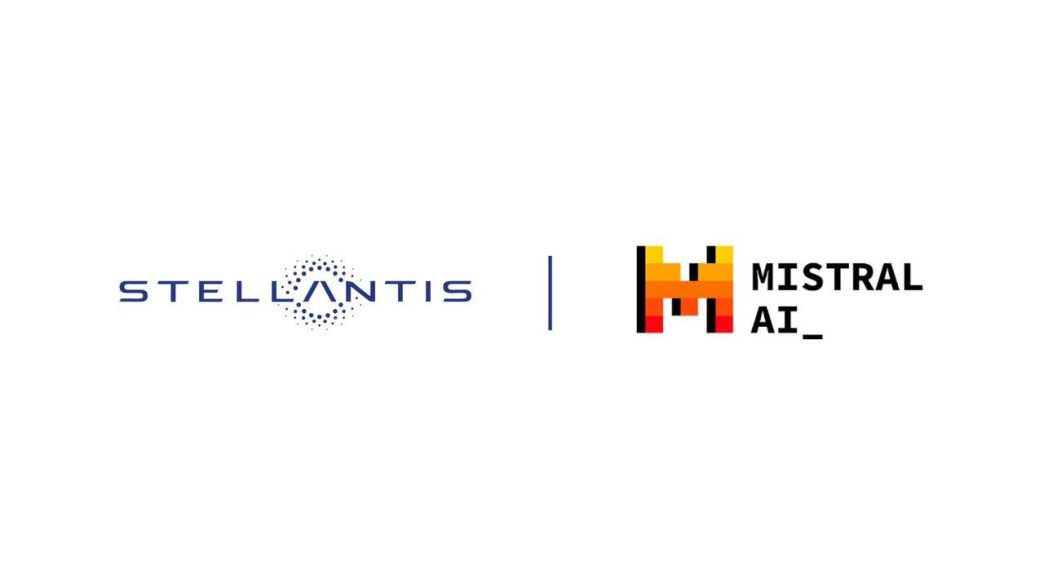 Mistral ai and Stellantis logoları